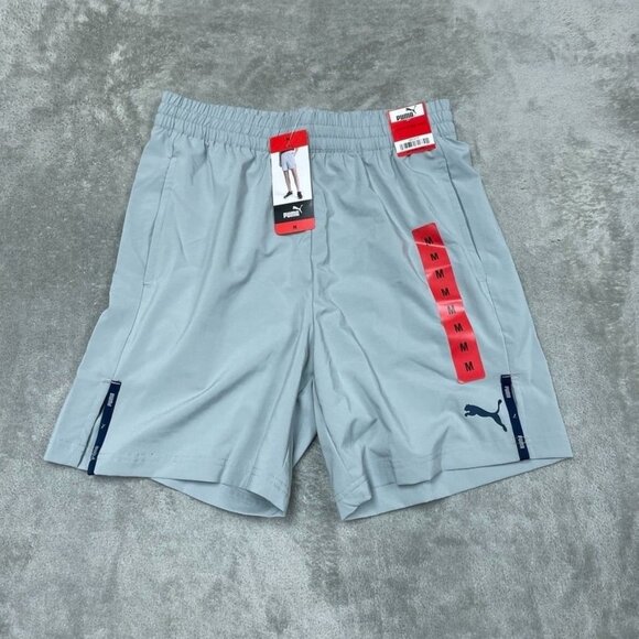 Puma Active Woven Shorts Gray Size Medium Polyester Stretch a0649 - Picture 1 of 8